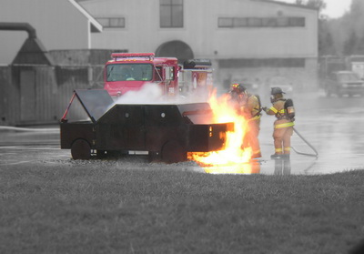 Car Fire Prop Action Photo